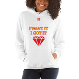 Unisex Hoodie "2042-0172 I Want It I Got It (Red Logo)" - JCBTGlobal