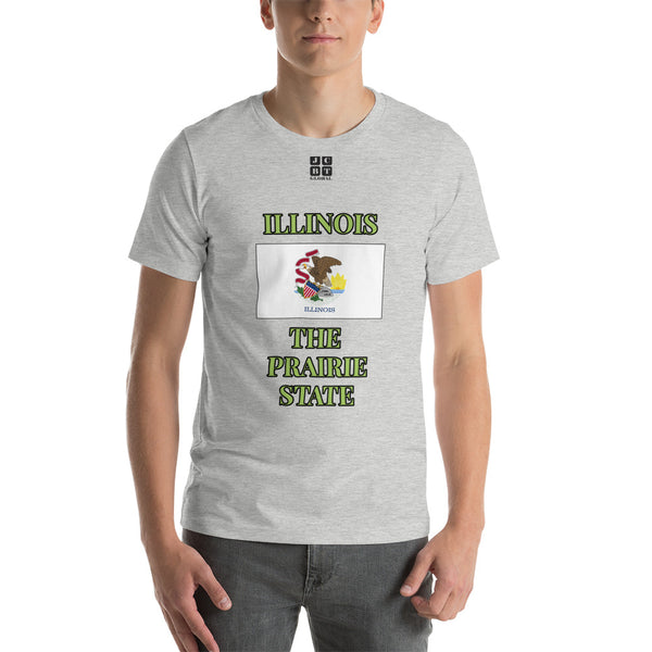 Short-Sleeve Unisex T-Shirt "10103-0051 Illinois (Black Logo)" - JCBTGlobal