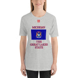 Short-Sleeve Unisex T-Shirt "2013-0081 Michigan (Red Logo)" - JCBTGlobal