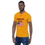 Short-Sleeve Unisex T-Shirt "1014-0031 U.S.A. (Red Logo)" - JCBTGlobal