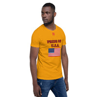 Short-Sleeve Unisex T-Shirt "1014-0031 U.S.A. (Red Logo)" - JCBTGlobal