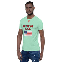 Short-Sleeve Unisex T-Shirt "1014-0031 U.S.A. (Red Logo)" - JCBTGlobal