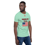 Short-Sleeve Unisex T-Shirt "1014-0031 U.S.A. (Red Logo)" - JCBTGlobal