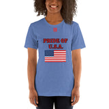 Short-Sleeve Unisex T-Shirt "2014-0031 U.S.A. (Red Logo)" - JCBTGlobal