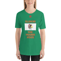 Short-Sleeve Unisex T-Shirt "2013-0051 Illinois (Red Logo)" - JCBTGlobal