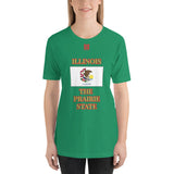 Short-Sleeve Unisex T-Shirt "2013-0051 Illinois (Red Logo)" - JCBTGlobal