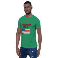 Short-Sleeve Unisex T-Shirt "1014-0031 U.S.A. (Red Logo)" - JCBTGlobal