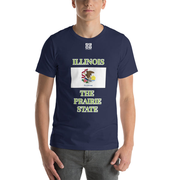 Short-Sleeve Unisex T-Shirt "10103-0051 Illinois (White Logo)" - JCBTGlobal