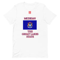 Short-Sleeve Unisex T-Shirt "10103-0081 Michigan (Red Logo)" - JCBTGlobal