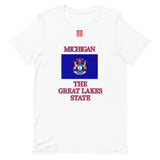 Short-Sleeve Unisex T-Shirt "10103-0081 Michigan (Red Logo)" - JCBTGlobal