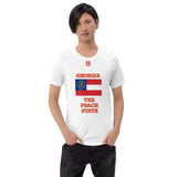 Short-Sleeve Unisex T-Shirt "10103-0091 Georgia (Red Logo)" - JCBTGlobal