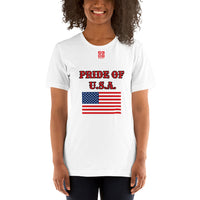 Short-Sleeve Unisex T-Shirt "2014-0031 U.S.A. (Red Logo)" - JCBTGlobal