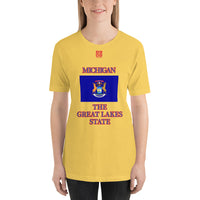 Short-Sleeve Unisex T-Shirt "2013-0081 Michigan (Red Logo)" - JCBTGlobal