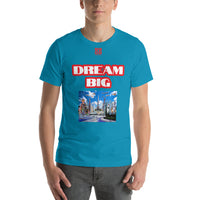 Short-Sleeve Unisex T-Shirt "10102-0011 Dream Big (Red Logo)" - JCBTGlobal