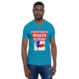 Short-Sleeve Unisex T-Shirt "10102-0051 Everything Is Bigger In Texas (Red Logo)" - JCBTGlobal