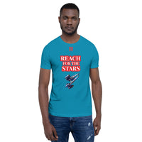 Short-Sleeve Unisex T-Shirt "10102-0141 Reach For The Stars (Red Logo)"