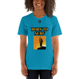 Short-Sleeve Unisex T-Shirt "20101-0041 Born To Surf (Black Logo)"