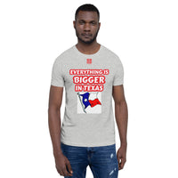 Short-Sleeve Unisex T-Shirt "10102-0051 Everything Is Bigger In Texas (Red Logo)" - JCBTGlobal