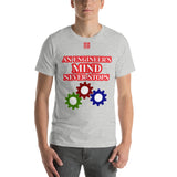 Short-Sleeve Unisex T-Shirt "10102-0071 An Engineer's Mind Never Stops (Red Logo)"