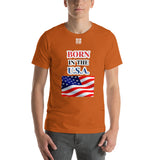 Short-Sleeve Unisex T-Shirt "10102-0041 Born In The U.S.A. (White Logo)"