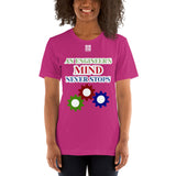 Short-sleeve unisex t-shirt "20102-0071 An Engineer's Mind Never Stops (White Logo)"