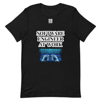 Short-Sleeve Unisex T-Shirt "10102-0081 Software Engineer At Work (White Logo)"