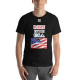 Short-Sleeve Unisex T-Shirt "10102-0041 Born In The U.S.A. (White Logo)"