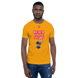 Short-Sleeve Unisex T-Shirt "10102-0141 Reach For The Stars (Red Logo)"