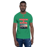 Short-Sleeve Unisex T-Shirt "10102-0111 Wisdom Is Power (Red Logo)"