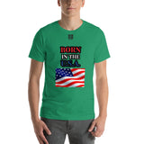 Short-Sleeve Unisex T-Shirt "10102-0041 Born In The U.S.A. (Black Logo)"