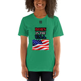 Short-Sleeve Unisex T-Shirt "20102-0041 Born In The U.S.A. (Black Logo)"