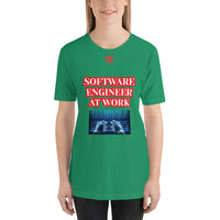 Short-sleeve unisex t-shirt "20102-0081 Software Engineer At Work (Red Logo)"