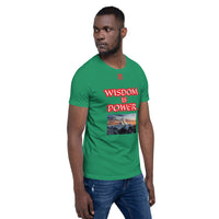 Short-Sleeve Unisex T-Shirt "10102-0111 Wisdom Is Power (Red Logo)"