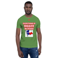 Short-Sleeve Unisex T-Shirt "10102-0051 Everything Is Bigger In Texas (Red Logo)" - JCBTGlobal