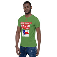 Short-Sleeve Unisex T-Shirt "10102-0051 Everything Is Bigger In Texas (Red Logo)" - JCBTGlobal