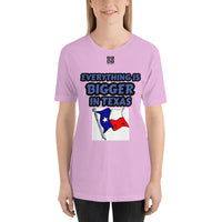 Short-sleeve unisex t-shirt "20102-0051 Everything Is Bigger In Texas (Black Logo)"