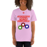 Short-sleeve unisex t-shirt "20102-0071 An Engineer's Mind Never Stops (Red Logo)"