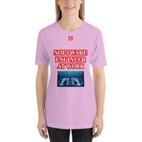 Short-sleeve unisex t-shirt "20102-0081 Software Engineer At Work (Red Logo)"