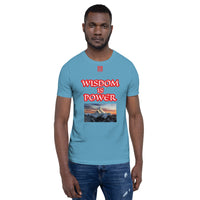 Short-Sleeve Unisex T-Shirt "10102-0111 Wisdom Is Power (Red Logo)"