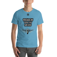 Short-Sleeve Unisex T-Shirt "10102-0131 Reach For The Skies (Black Logo)"