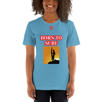 Short-Sleeve Unisex T-Shirt "20101-0041 Born To Surf (Red Logo)"