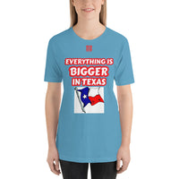 Short-sleeve unisex t-shirt "20102-0051 Everything Is Bigger In Texas (Red Logo)"