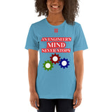 Short-sleeve unisex t-shirt "20102-0071 An Engineer's Mind Never Stops (Red Logo)"