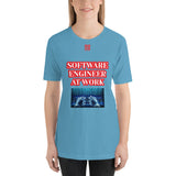 Short-sleeve unisex t-shirt "20102-0081 Software Engineer At Work (Red Logo)"