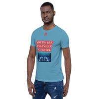 Short-Sleeve Unisex T-Shirt "10102-0081 Software Engineer At Work (Red Logo)"