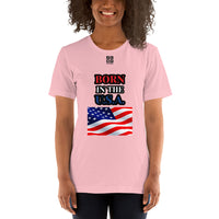 Short-Sleeve Unisex T-Shirt "20102-0041 Born In The U.S.A. (Black Logo)"