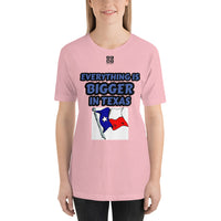 Short-sleeve unisex t-shirt "20102-0051 Everything Is Bigger In Texas (Black Logo)"