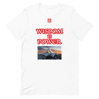 Short-Sleeve Unisex T-Shirt "10102-0111 Wisdom Is Power (Red Logo)"