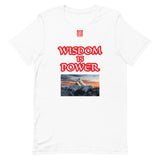 Short-Sleeve Unisex T-Shirt "10102-0111 Wisdom Is Power (Red Logo)"