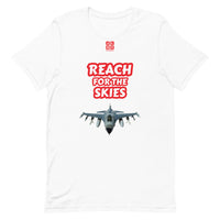 Short-Sleeve Unisex T-Shirt "10102-0131 Reach For The Skies (Red Logo)"